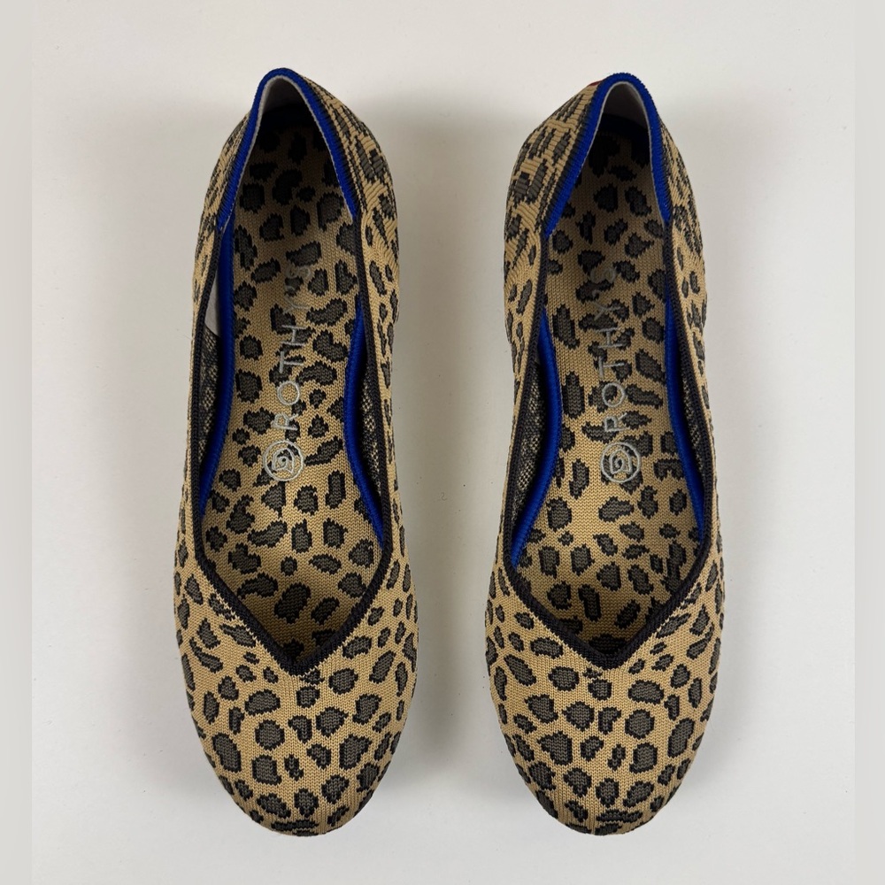 Rothy’s “The Flat” Rounded Toe in Cheetah